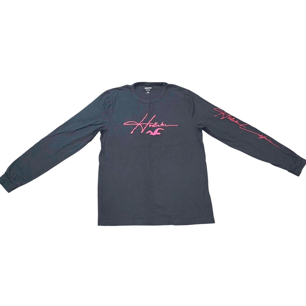 Hollister California Mens Size M Black Long Sleeve T Shirt‎